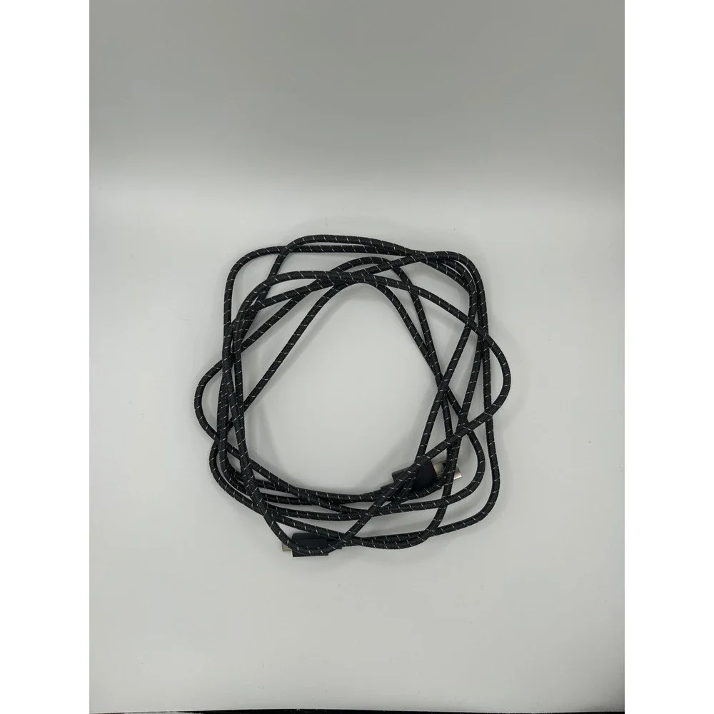 Micro USB Cable 8ft Braided Black White Patterned Long Charging Data Sync Cord